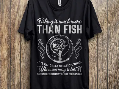 Fishing T-Shirt Design​ With Free Mockup baktiaruk brand branding designer clothes clothing clothing design designer fishing free download free download t shirt mockup free mockup free t shirt mockup graphic designer logo designer mockukp t shirt design t shirt designer t shirt mockup t shirt type designer