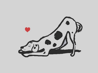 Falling in love 🐾♥️ animal dalmatian dog downsign illustration love pet
