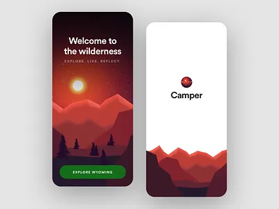 Camper Mobile UI app app design app ui app ui design design landscape mobile app mobile app design mobile design mobile ui mobile ui design mobile uiux ui ui design uidesign user interface ux design ux ui ux ui design vector