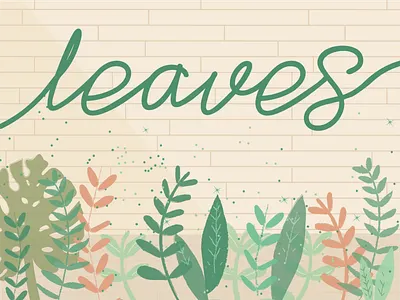Leaves artwork design graphic green illustration leaf leaves nude ui