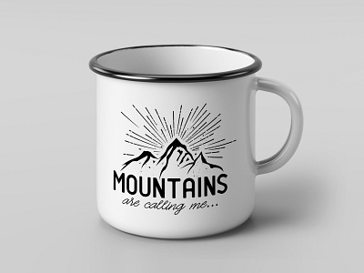 Retro, hipster graphic design for Enamelled Mug camp campfire camping design enamel enamelled graphic hipster illustration logo mug mug design mugs retro souvenir travel typography vector wanderlust wilderness