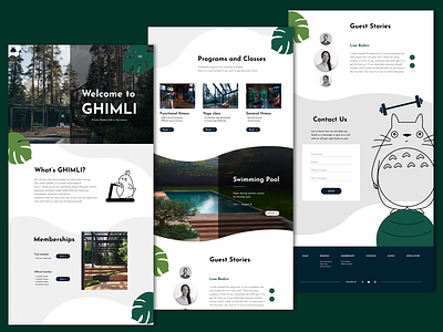 If Hayao Miyazaki would start the gym business branding design flat ghibli gym hayao miyazaki illustration illustrator logo totoro ui ux vector web website