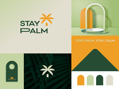 Stay Palm Logo branding calm logo colorful logo home logo homestay logo logo logotype mark minimal paradise logo resort logo stay home logo tropical logo typography vocation logo