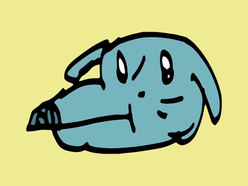 Blue Dog animate art dog sketch