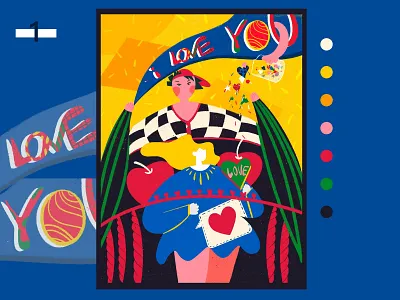 LOVE 520 boy couple design drawing girl happy valentines day heart illustration love lovers