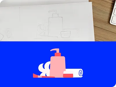 Colors bathroom beauty beauty salon borzenkov bottle brush cream design flower illustration print sketch spa logo stuff vector vial