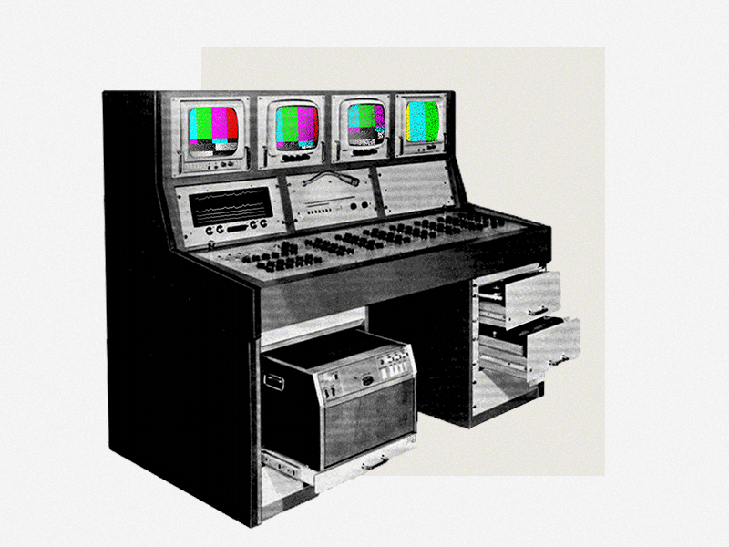 Crazy TV after effect animation collage collageart digitalcollage graphic loop photo vintage web design