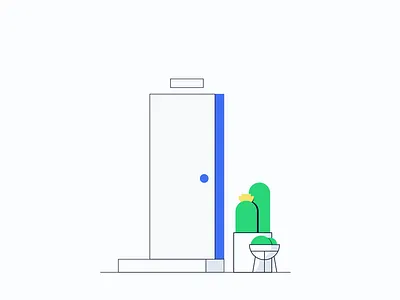 Lisk Mobile - Let's go in! adobe cactus door entry illustration illustrator plants