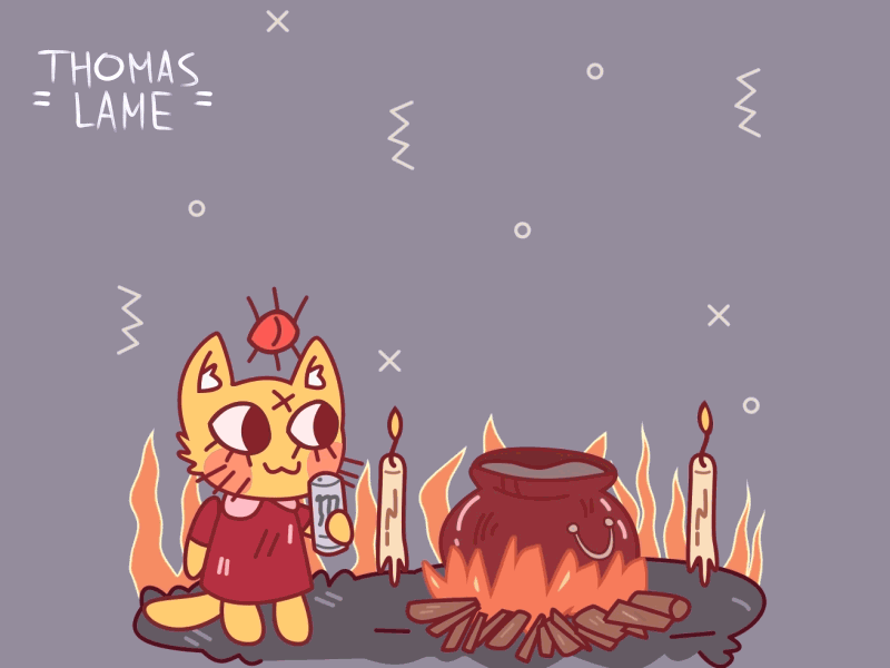 boomer cat animation cat characterdesign design monster motion motiondesign