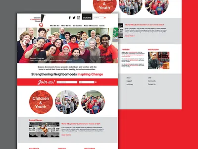 Queens Community House Website Concept brand clean interface landingpage nonprofit typography ui uidesign web webdesign website website concept wordpress
