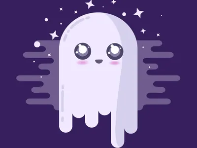 Boo! app clean design flat ghost ghost icon icon icon artwork icon design illustration illustrator logo logotype simple ui vector