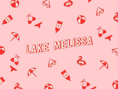 Lake Melissa design graphic illustration lake logo minimal minnesota simplistic typography