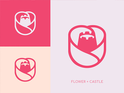 Flower Castle Logo abstract beauty brand agency branding castle castle logo design flower flower logo geometic graphicdesign icon logo logo design logo designer logodesigner logotype rose symbol vector