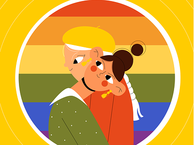 Love is love adobeillustrator design graphic design illustration lgbtq love pride prideartist prideillustrations rainbow vectorart vectorartwork