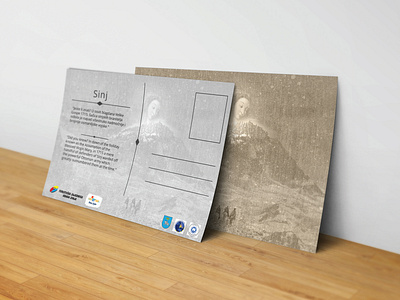 Sinj Tourist Board postcard design black and white boza design digital art hill horseman josip markovic photo edit photo manipulation photo retouch photography postcard postcard design print design print preparation retouch sepia sinj vintage vinyl