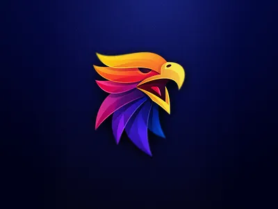 Eagle Color animal bird brand branding colorful colorfull designs eagle falcon games icon illustration logo mark modern vector vibrant