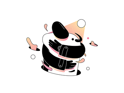 Big Hug illustration people vector