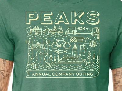 Final Color Mockup branding design grunge illustration maine shirt vector