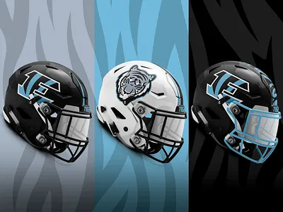 Tiger Helmet Poster black blue design eisenhower football gradient helmet high school kansas poster sports stripes tigers wichita