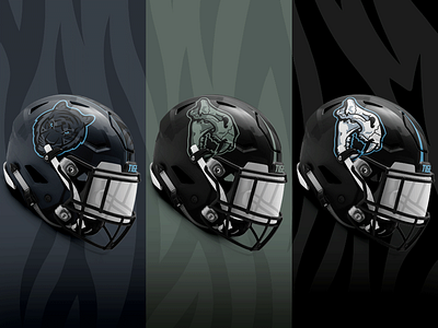 Alternate Tiger Helmet Poster alternate black blue design eisenhower football gradient helmet high school poster skull sports stealth stripes tigers wichita