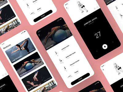 Fitness App UI exercise app fitness app gym app health app workout app
