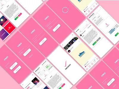 1project Ux Vibez app branding design flat icon illustrator ios minimal mobile type typography ui ux website