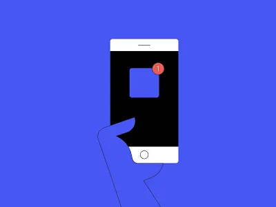App Notification illustration line art notification phone