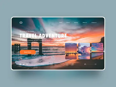 Travel adventure web interface design adventure book concept design explore guide icon illustrator images interface layout search travel travel blog travel website ui web