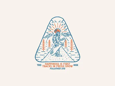 HAPPINESS! adventuredesign apparel apparel design badge logo badgedesign branding clothing design clothingbrand custom art design illustration logo merch merch design outdoorapparel supplyanddesign vintage art vintage design