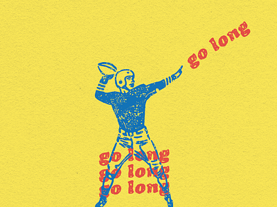 Go Long apparel athletics branding design drawn flat grunge illustration logo retro sports sportsdesign typography vector vintage