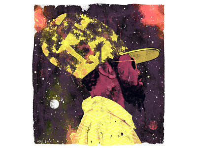 Portrait of Ras G adobe art design digital fashion illustration mixed media music pastel photoshop portrait texture