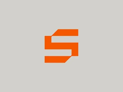Geometric Type angle grid letterform orange tech