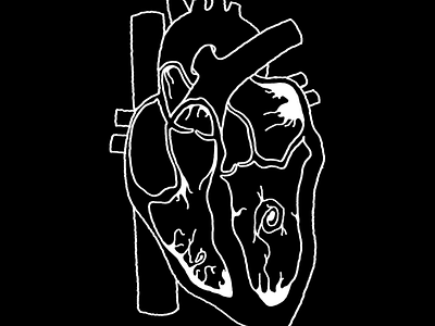Chaos Heart black white chaos heart logo minimalist