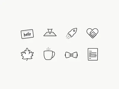 Icon Set Pt.1 design flat icon icon set iconography identity illustration minimalist monoline vector