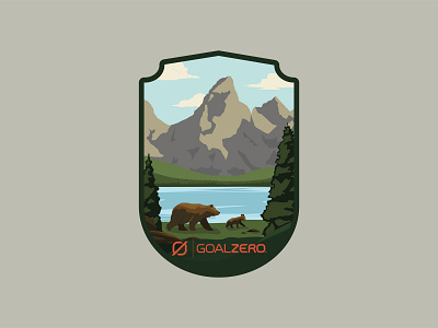 Grand Tetons National Park branding design illustration patch sticker