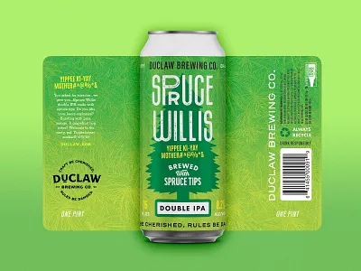 Spruuuuce ale beer beer label craft beer india pale ipa label design spruce