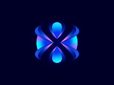 The X abstract app branding clean color futuristic gradient letter logo logodesign logotype modern simple symbol type vector x