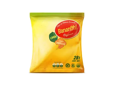 Bananoh! Chips / Lemon Cheddar banana bananas brand branding chips identity logotipo logotype mexico package design packaging platano titofolio titorama