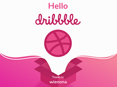 Hello dribbble design illustration