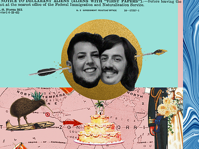 Vic&lucy wedding cross collages graphic graphicdesign illustration mexico moodboard new zealand titorama wedding weddings