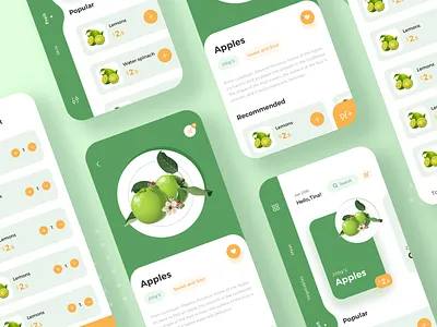 Fresh App1 app design e commerce ui