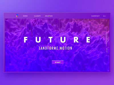 Land UI 3d blue c4d cute design game interface model niose photoshop purple ui web