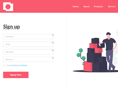 Signup Form design ui web website