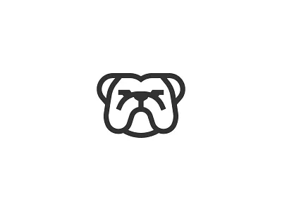 Bulldog animal bulldog dog icon logo mark symbol