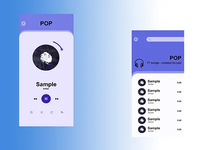 Music Player design ui