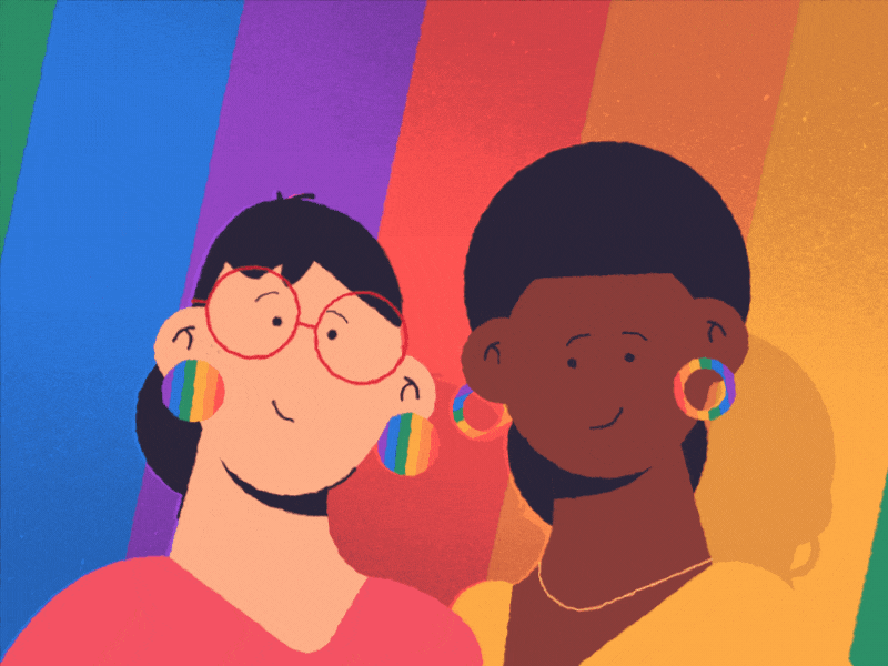 Happy Pride! 2d animation after effects animation brighton character animation character design gay gay pride illustration lgbt motion design motion graphics pride rainbow