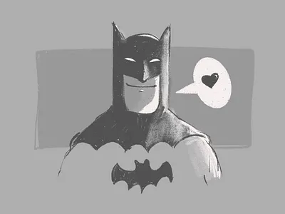 Batman bat batman batman the animated series batmobile black character characterdesign characters grey heart love lovely lover rough smile