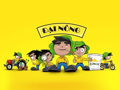 Dai Nong fertilizer's mascot character illustration