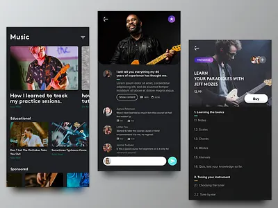 Discover exploration community course dark discover discovery guitar learning music
