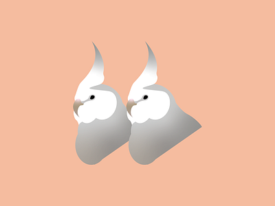 Cockatiels: Pesto and Basil birbs birds cockatiel illustration parrots pets vector vector art
